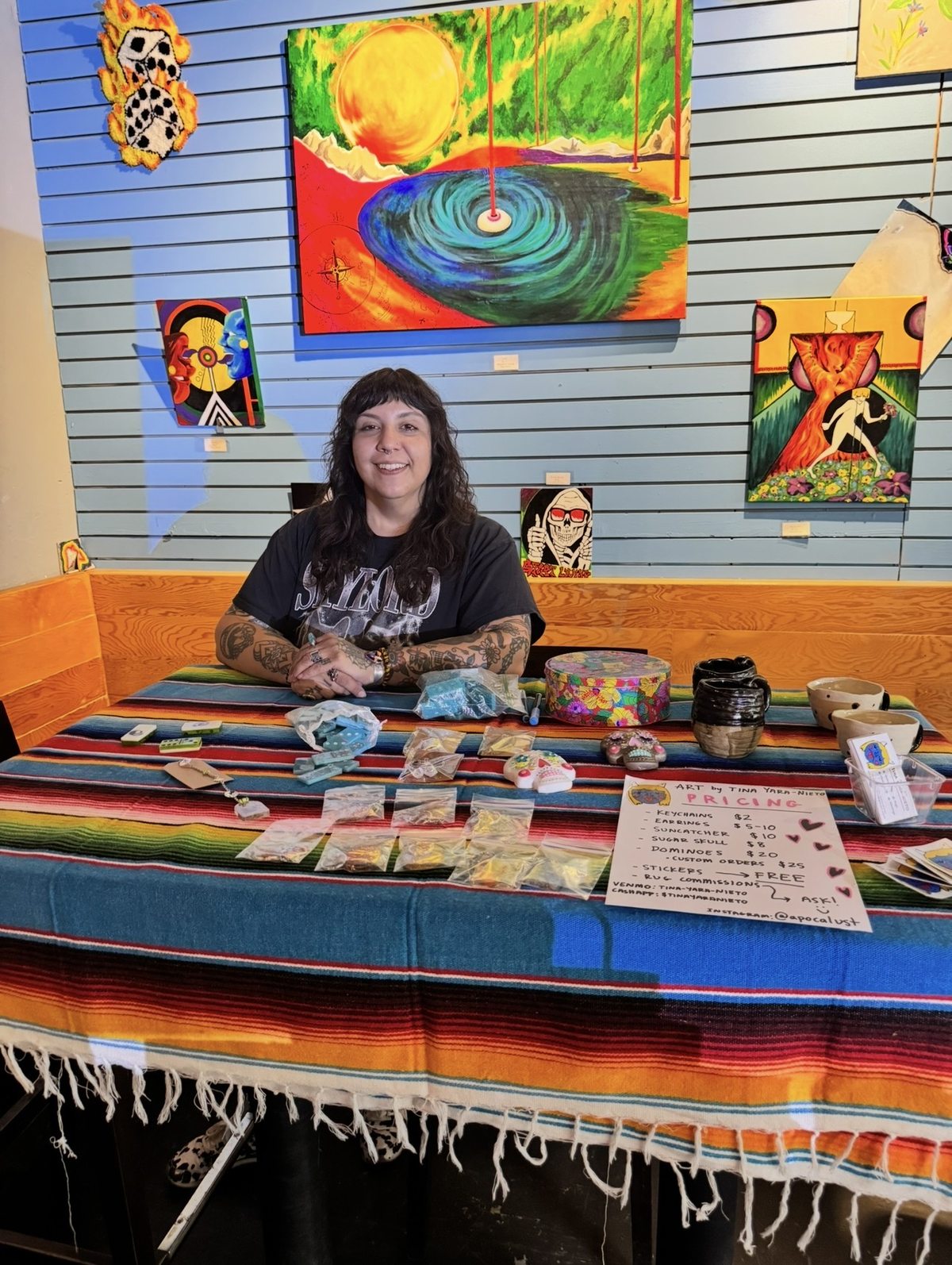 Tina Yara-Nieto at Gaia's art market